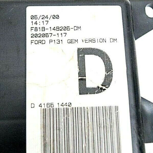 99 00 01 Ford F250 F350 Multi-function GEM Module F81B-14B205-DM