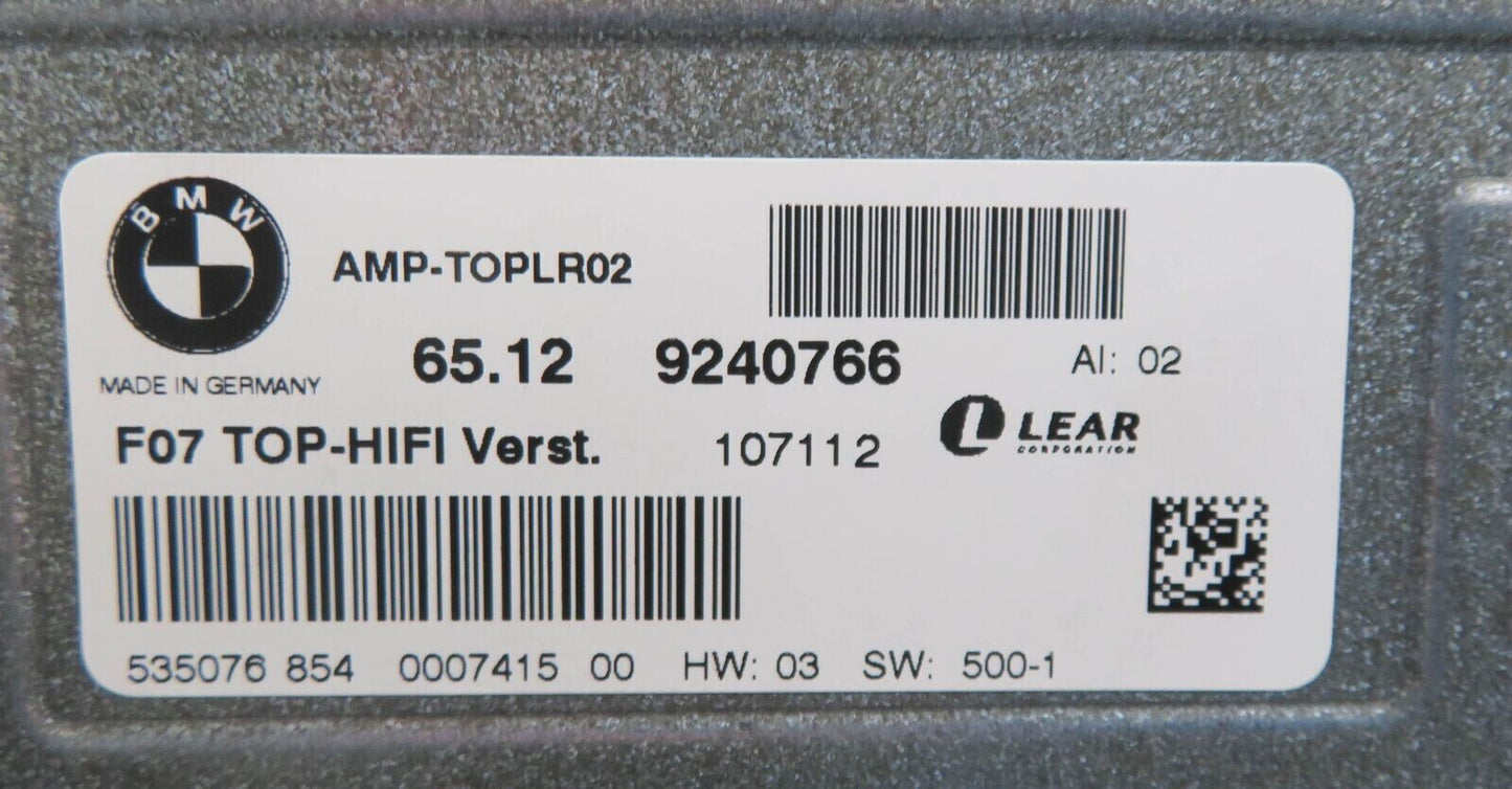 11 12 13 `14 15 BMW F07 5X 6X 750LI Top-Hifi Radio Amplifier AMP 6512 9248552