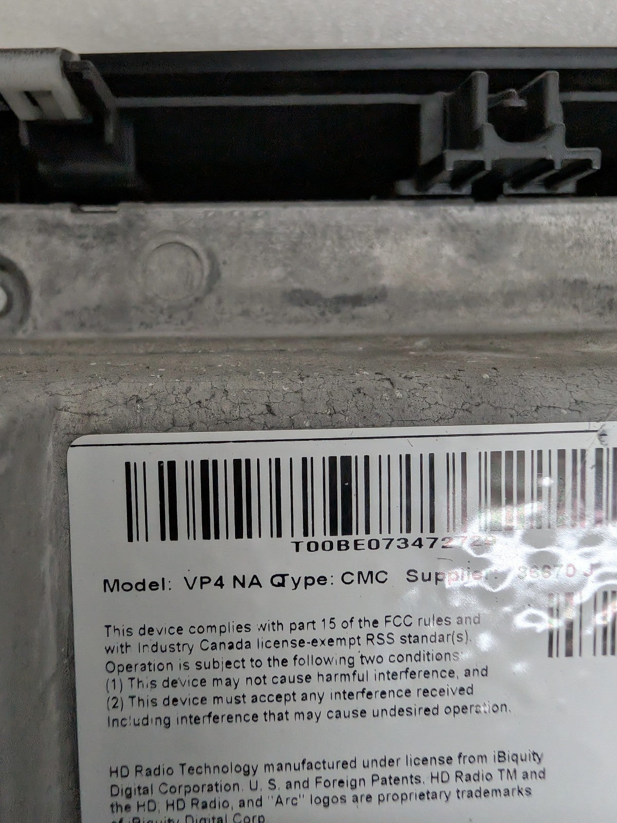 2015-2017 Chrysler 200 8.4" Touchscreen Radio VP4 Navigation Bezel CODE OEM