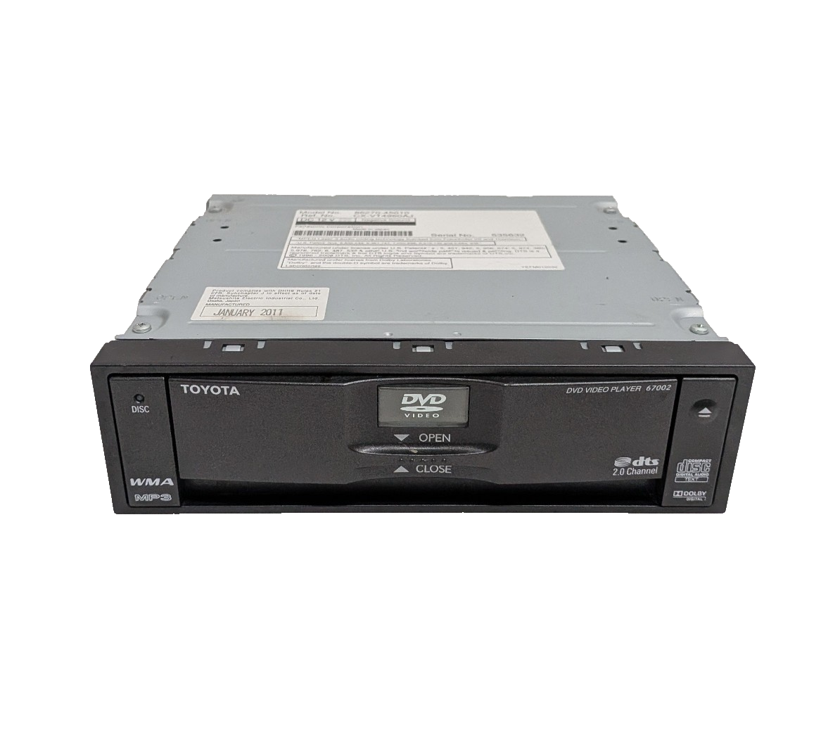 2011-2014 Toyota Sienna Rear Entertainment DVD Video Player 86270-45010