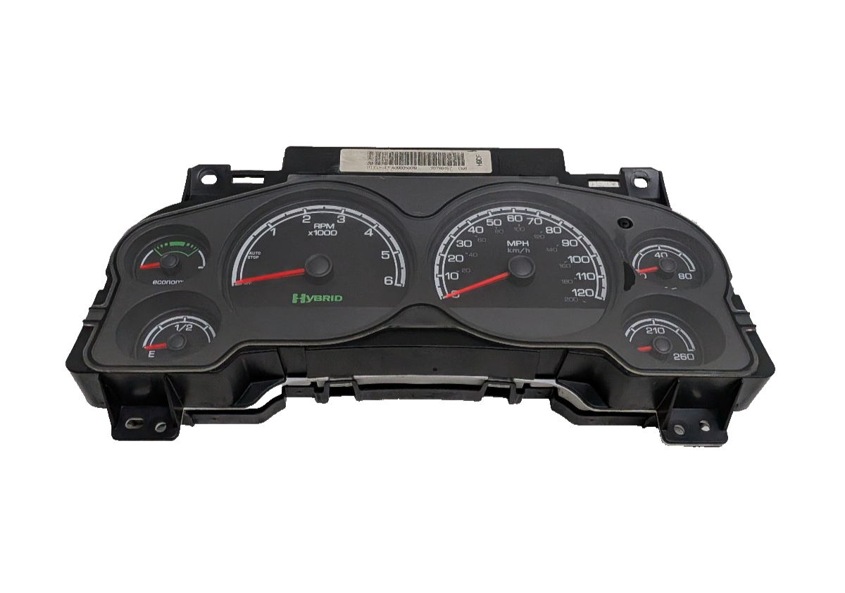 07-13 Sierra Silverado Tahoe Suburban Hybrid Speedometer Instrument Cluster OEM