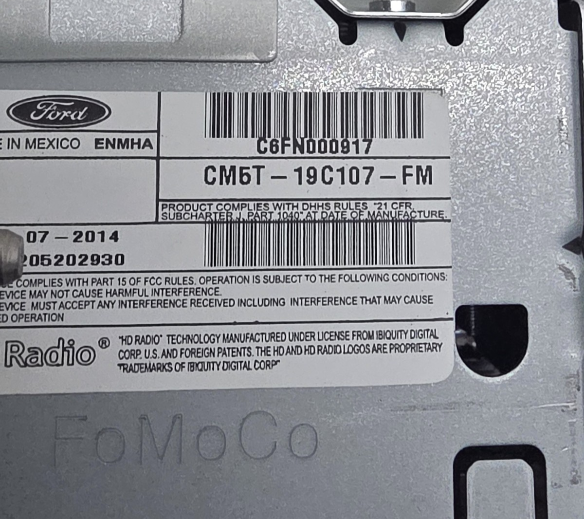 13 14 15 16 Ford C Max Radio Single CD Player CM5T-19C107-FM
