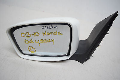 05 06 07 08 09 10 HONDA ODYSSEY LEFT DRIVER SIDE VIEW MIRROR WHITE BLACK TRIM