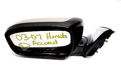 03 04 05 06 07 HONDA ACCORD LEFT DRIVER SIDE VIEW MIRROR GOLD BLACK TRIM