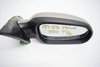 99 00 01 02 03 VOLVO S80 LEFT DRIVER SIDE VIEW MIRROR GOLD BLACK TRIM