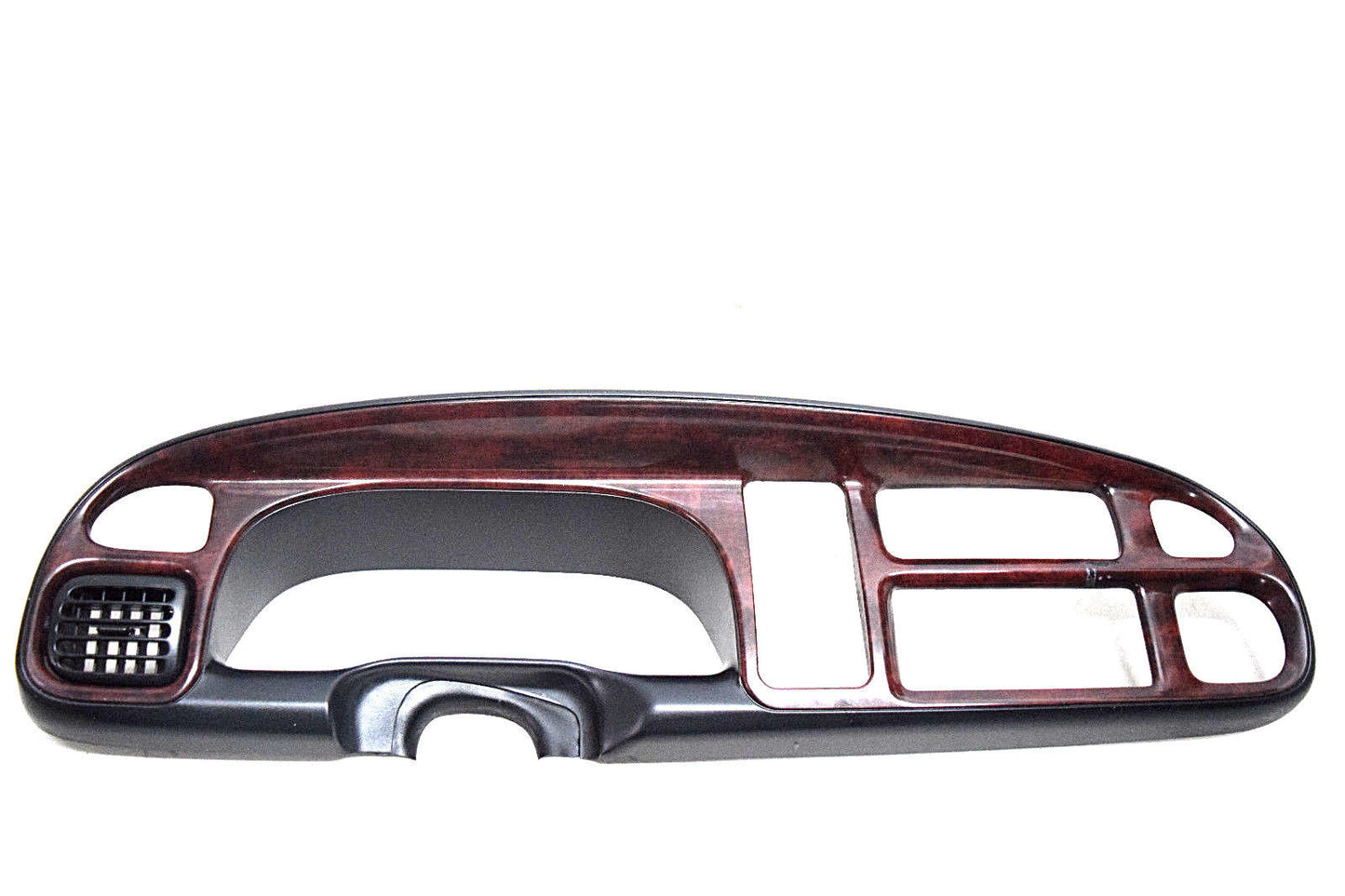 98 99 00 01 DODGE RAM SPEEDOMETER RADIO DASH BEZEL WOODGRAIN NO CRACKS