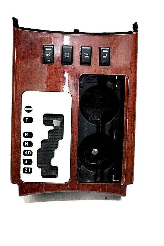 04 05 06 07 08 09 10 Infiniti QX56 Center Console Shifter Bezel Woodgrain