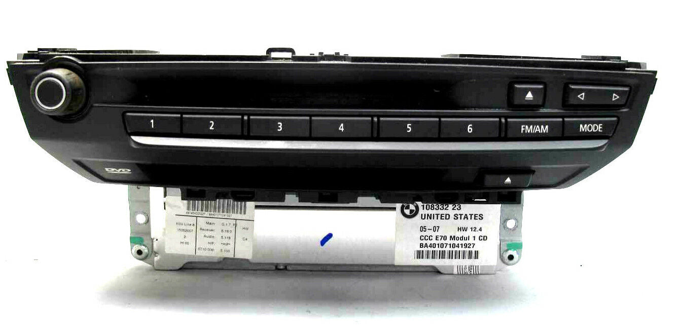 07 08 09 10 BMW X5 E70 X6 E71 Radio CCC Receiver Navigation DVD CD Player
