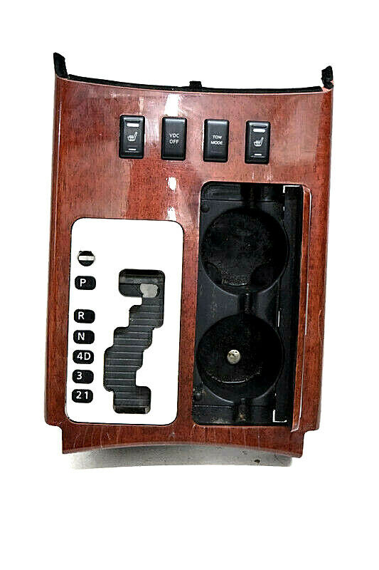 04 05 06 07 08 09 10 Infiniti QX56 Center Console Shifter Bezel Woodgrain
