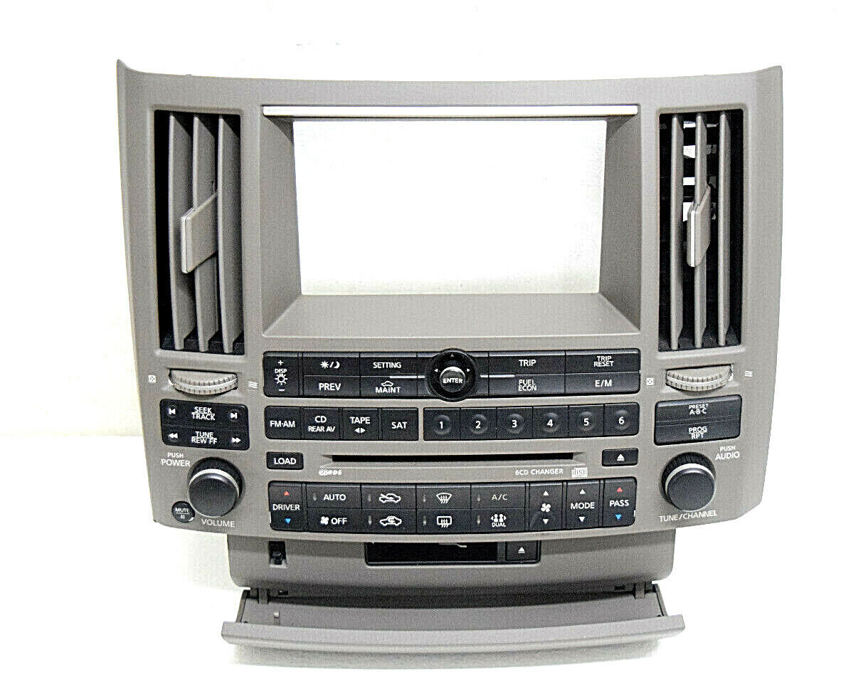 03 04 05 Infiniti FX35 FX45 Dash Panel Climate Control Radio Bezel