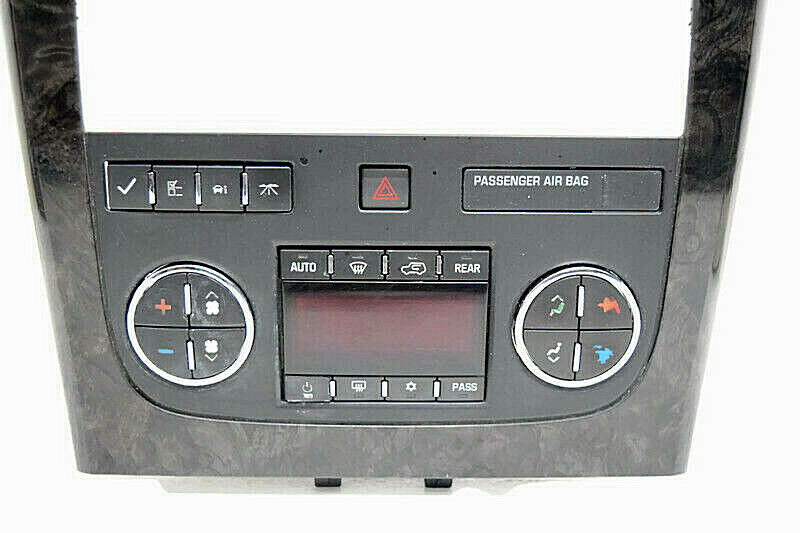 07 08 09 10 11 12 GMC Arcadia Radio Climate Control Vents Bezel Dark Wood Grain
