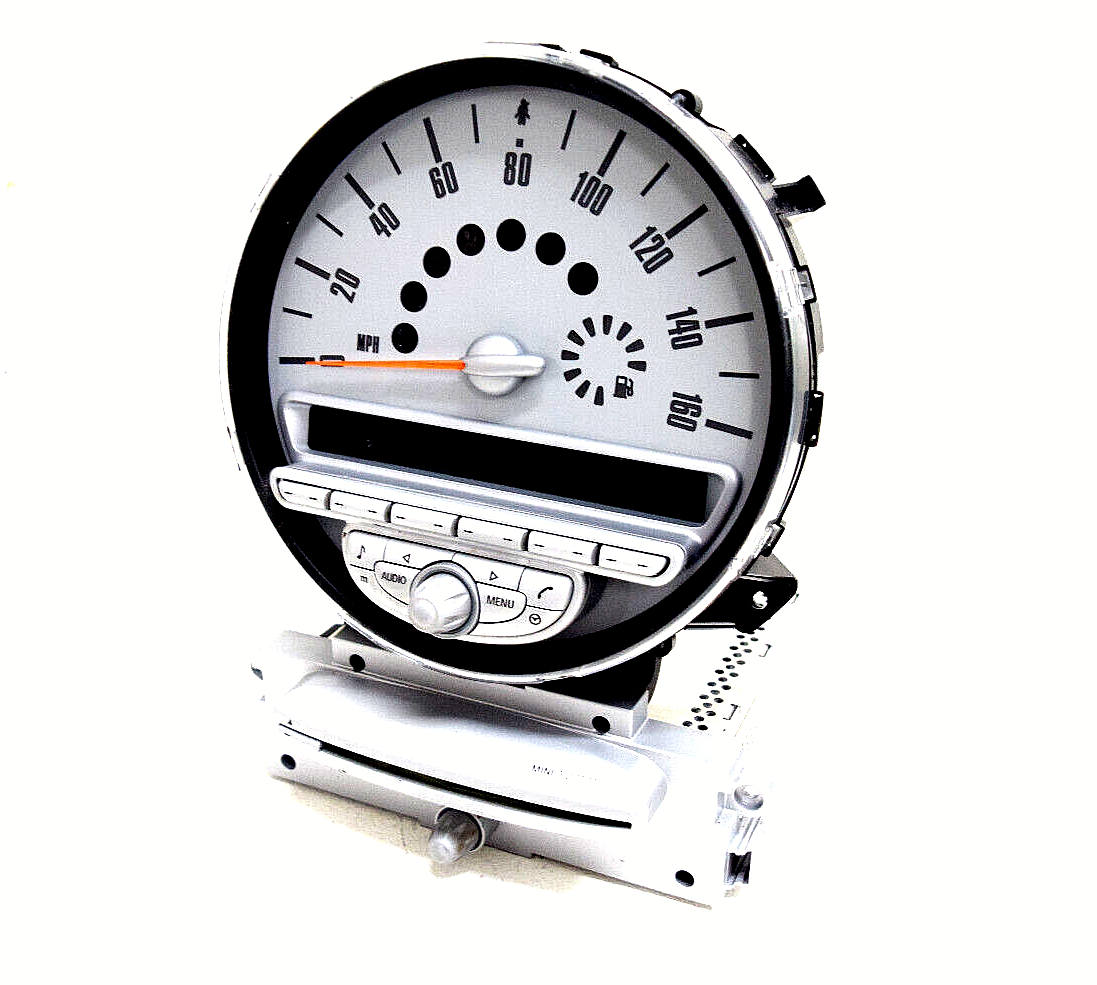 07 08 09 10 Mini Cooper Speedometer Instrument Cluster Radio CD Player