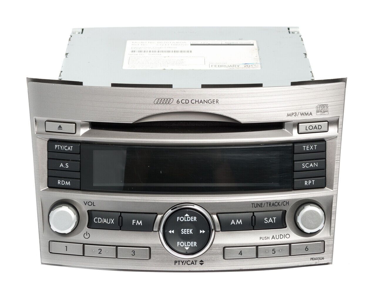10 11 12 Subaru Legacy Outback Radio Receiver Satellite 6 Discs CD AUX Player