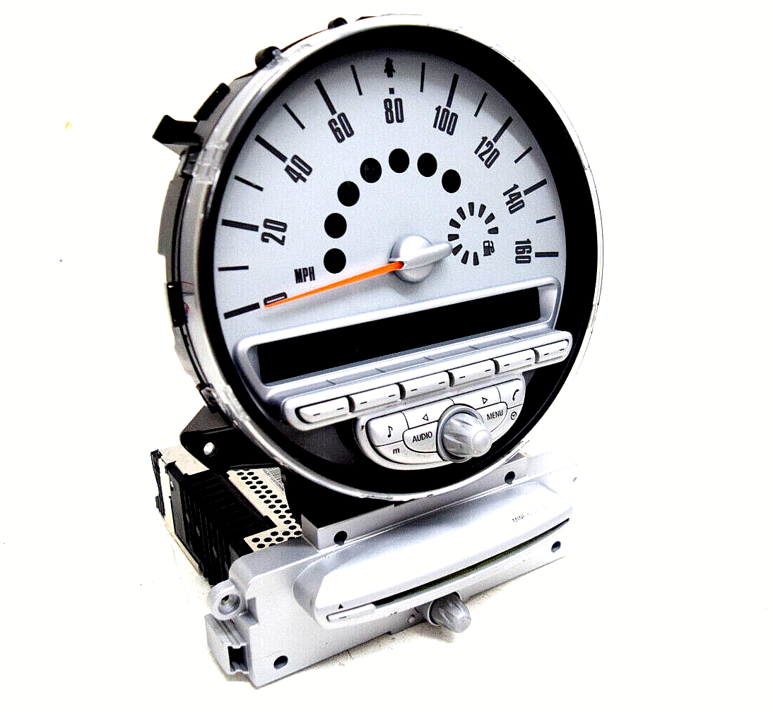07 08 09 10 Mini Cooper Speedometer Instrument Cluster Radio CD Player