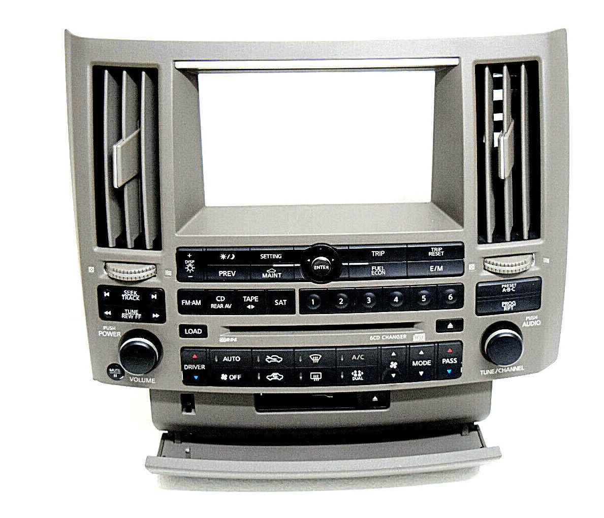 03 04 05 Infiniti FX35 FX45 Dash Panel Climate Control Radio Bezel