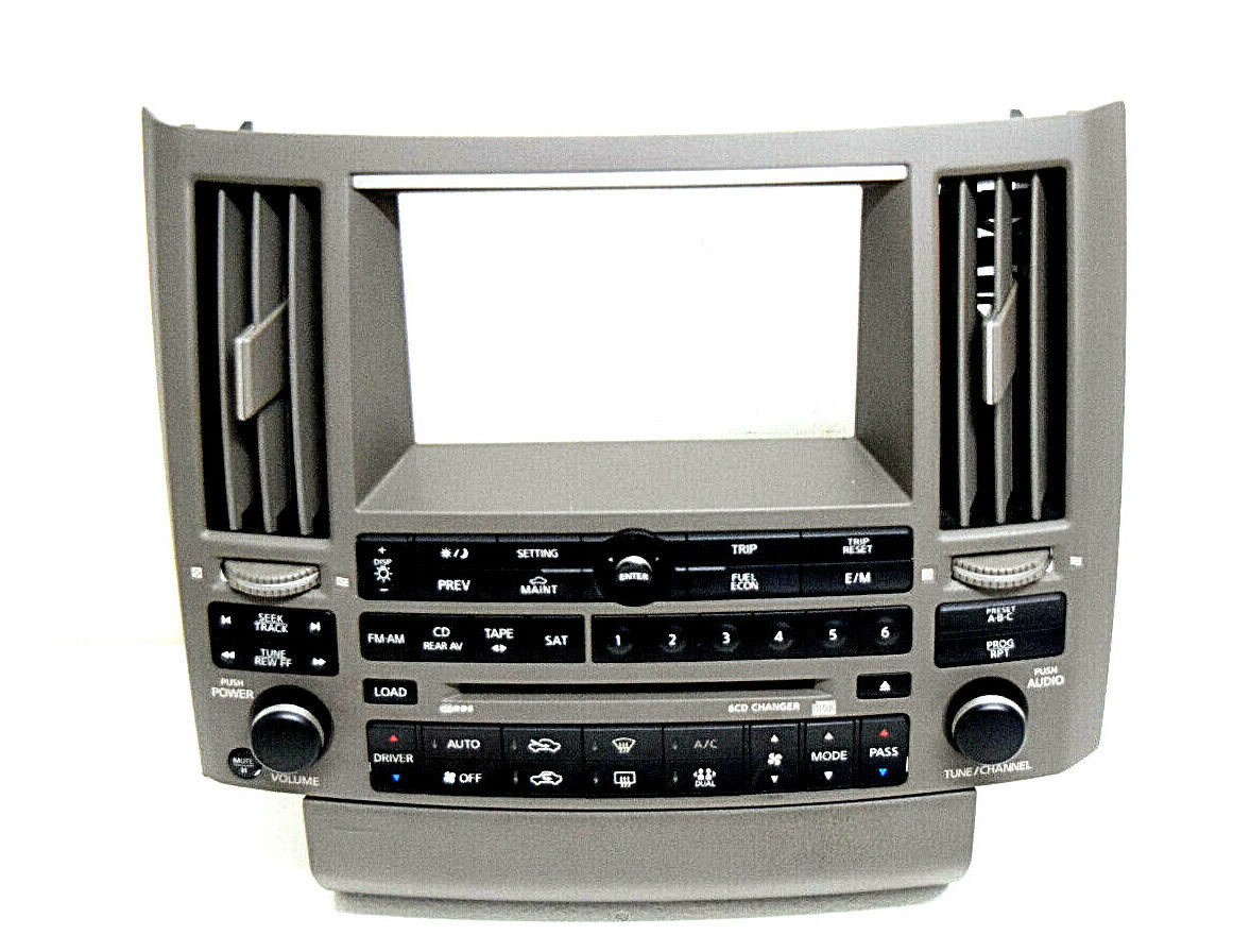 03 04 05 Infiniti FX35 FX45 Dash Panel Climate Control Radio Bezel