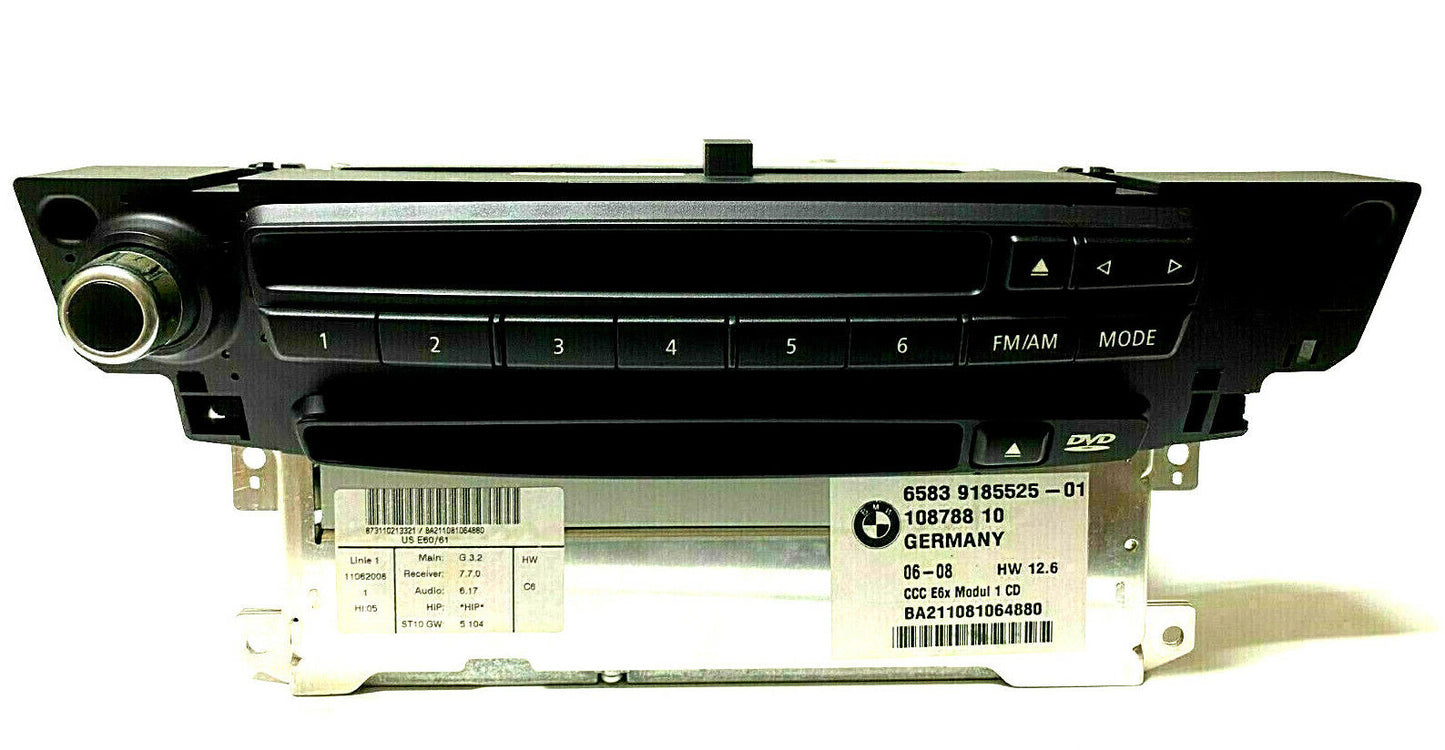 08 09 10 BMW 5 6 Series E60 E61 CCC Radio DVD Player Navigation Logic 7