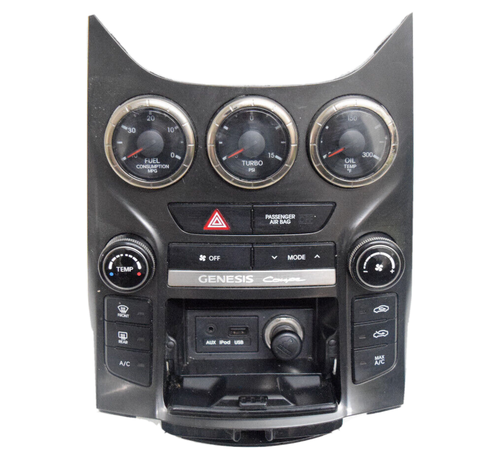 13 14 15 16 Hyundai Genesis Coupe Turbo Control Panel Climate Control Fuel Gauge