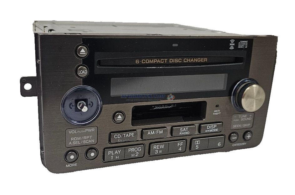 99 00 01Acura RL Radio 6 Disc CD Cassette Tape Player Receiver Missing Knob