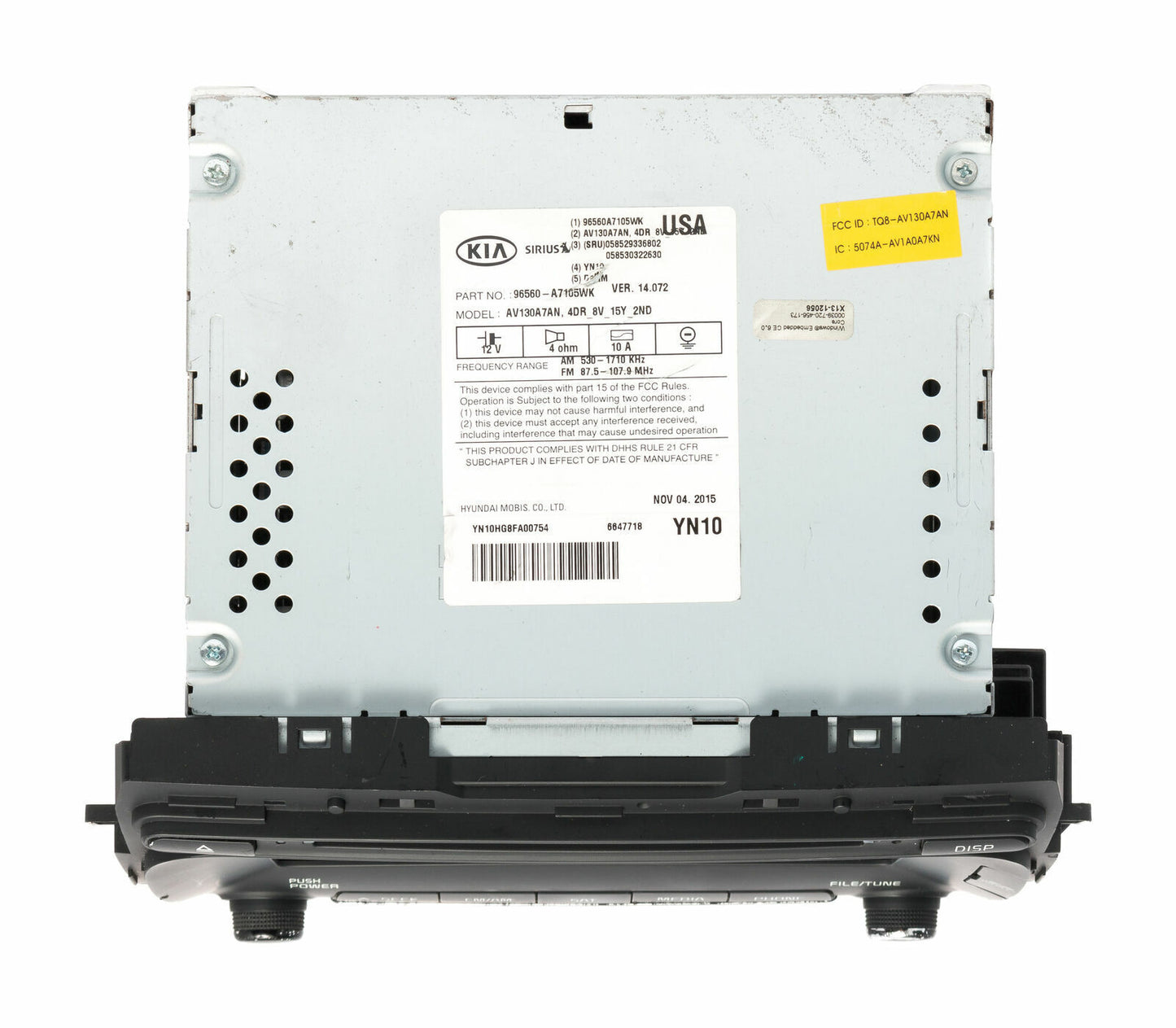 14 15 16 Kia Forte AM FM Radio Navigation Single Disc CD Player 96560-A7105WK