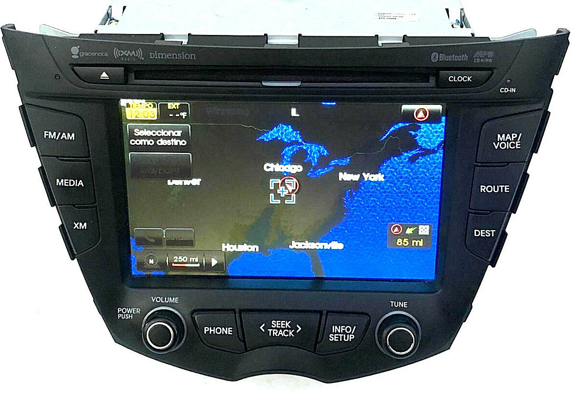 12 13 14 15 Hyundai Veloster Navigation Radio CD Player Display Screen