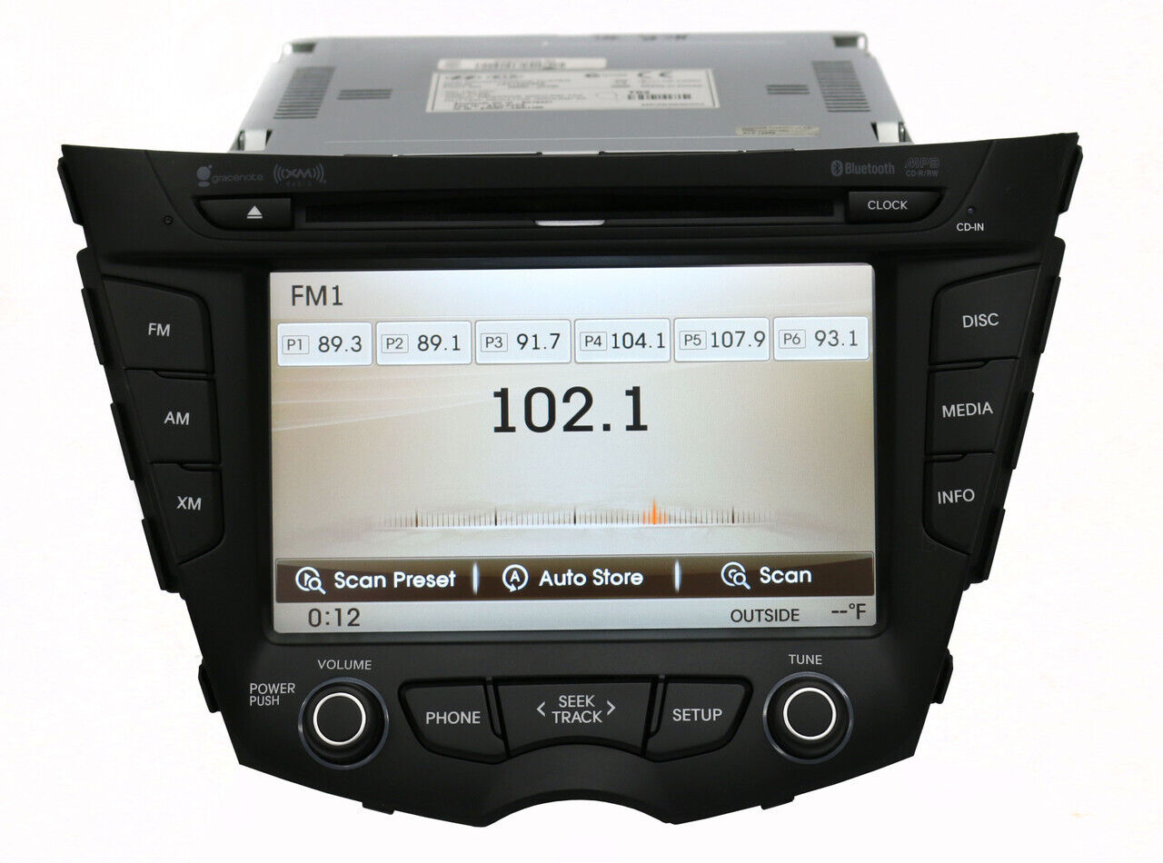 12 13 14 15 116 17 Hyundai Veloster XM Radio Cd Player Bluetooth 96560-2V720