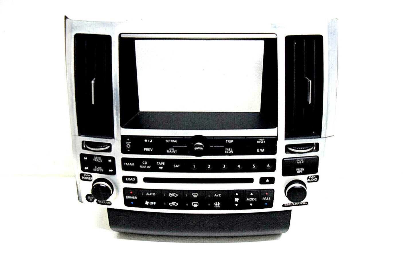03 04 05 Infiniti FX35 FX45 Dash Panel Climate Control Radio Bezel Silver