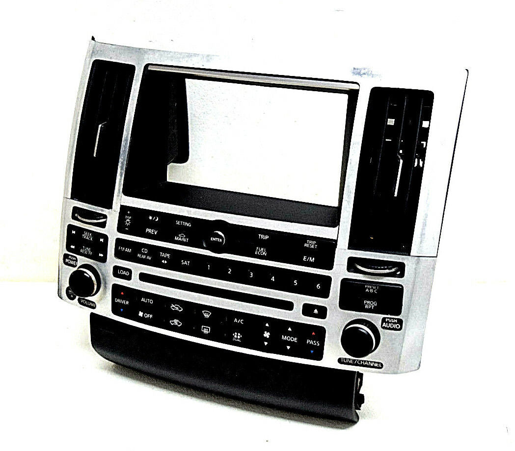 03 04 05 Infiniti FX35 FX45 Dash Panel Climate Control Radio Bezel Silver