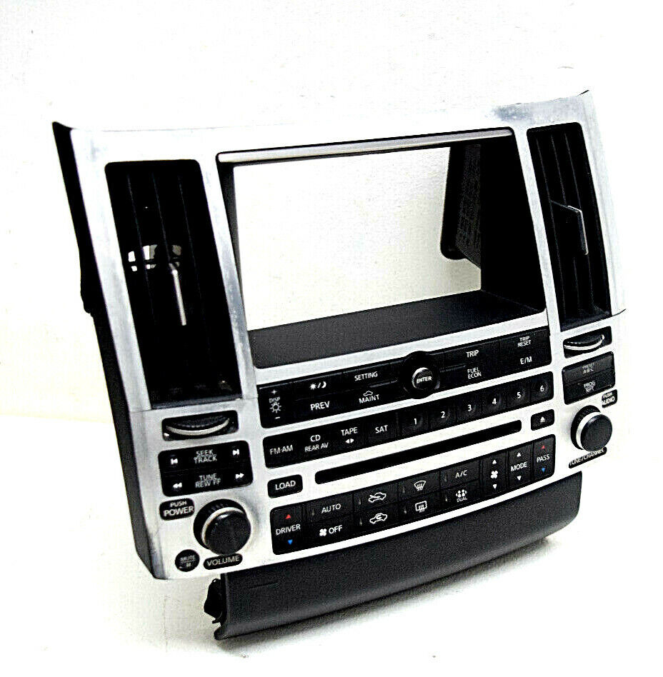 03 04 05 Infiniti FX35 FX45 Dash Panel Climate Control Radio Bezel Silver