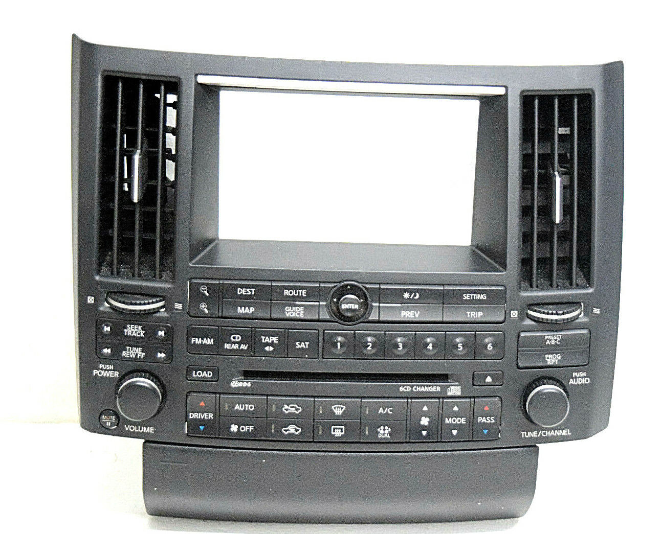 03 04 05 Infiniti FX35 FX45 Dash Panel Climate Control Radio Bezel Black
