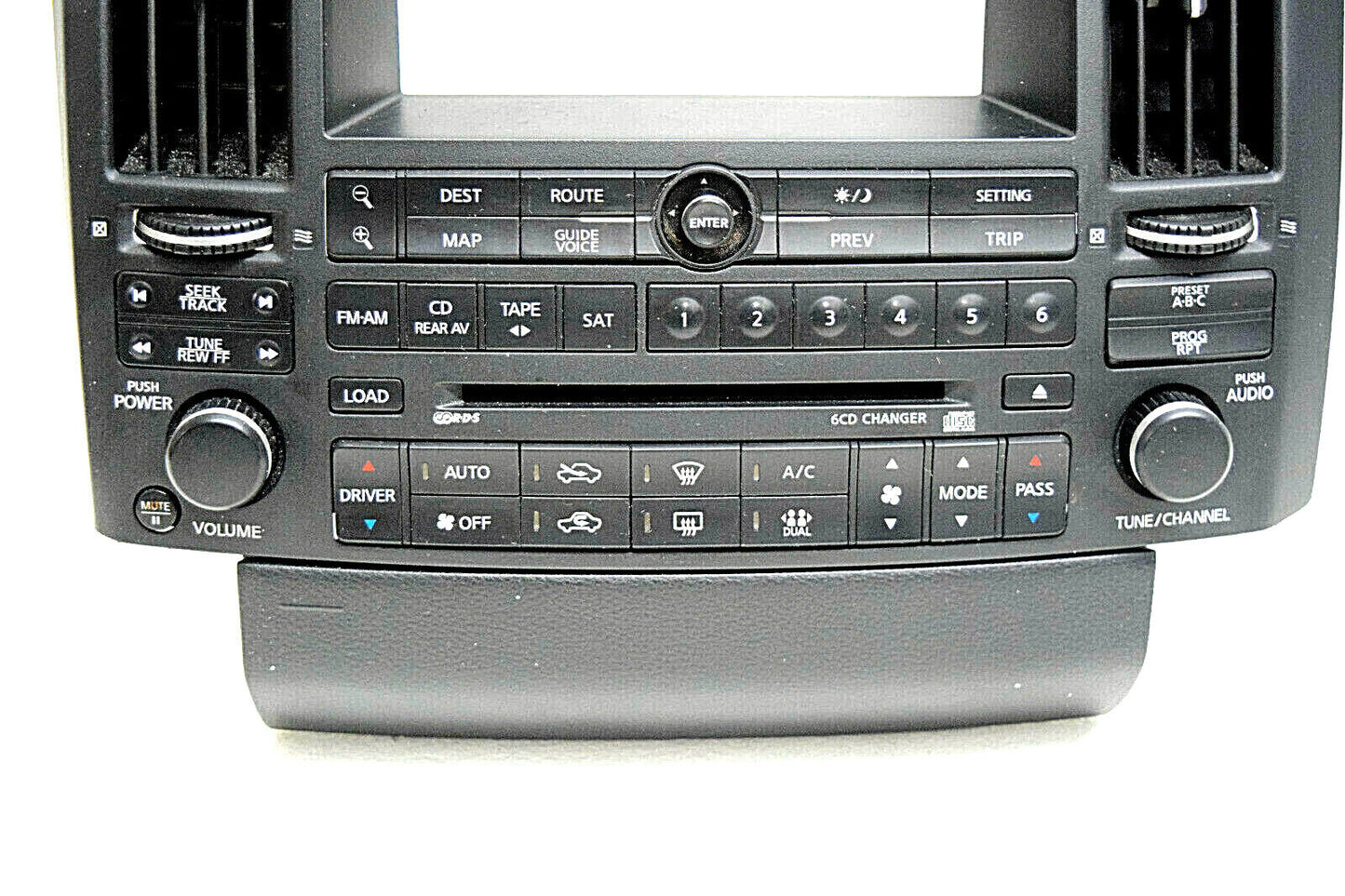 03 04 05 Infiniti FX35 FX45 Dash Panel Climate Control Radio Bezel Black