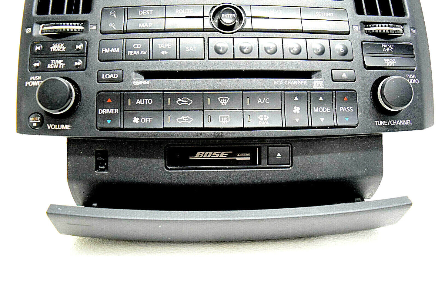 03 04 05 Infiniti FX35 FX45 Dash Panel Climate Control Radio Bezel Black
