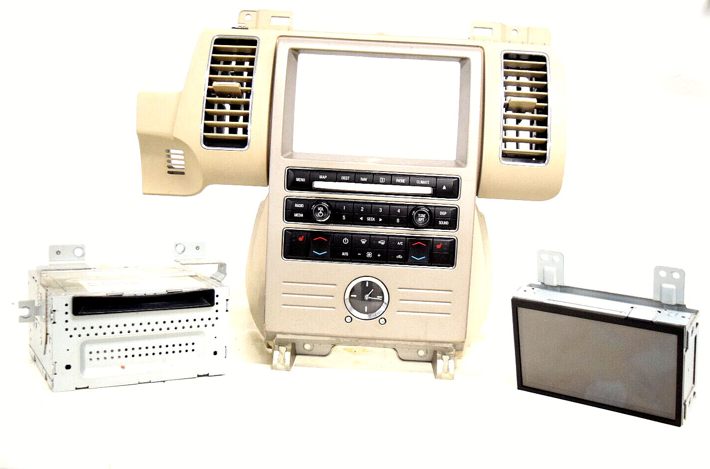 09 10 11 12 Ford Flex Navigation Radio Screen CD Player Control Panel Set