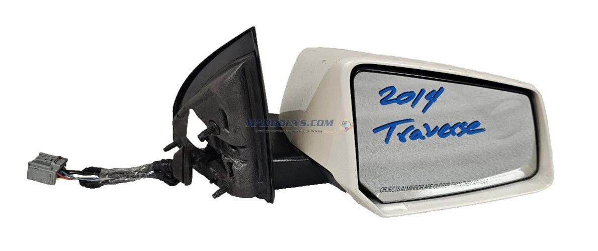 14 15 Chevrolet Traverse Right Passenger Side Door Mirror With Turn Signal White