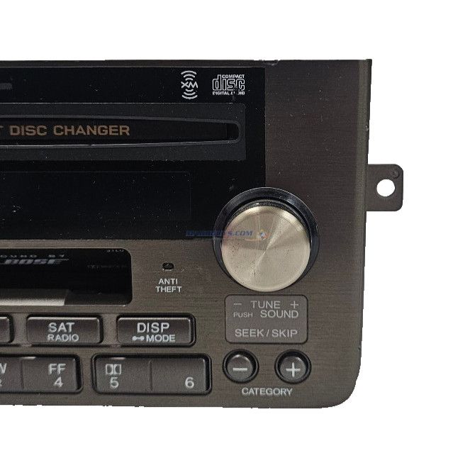99 00 01Acura RL Radio 6 Disc CD Cassette Tape Player Receiver Missing Knob