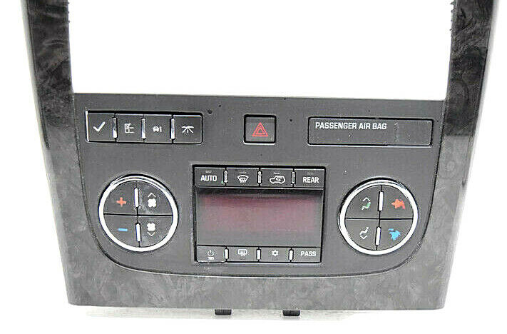 07 08 09 10 11 12 GMC Arcadia Radio Climate Control Vents Bezel Dark Wood Grain