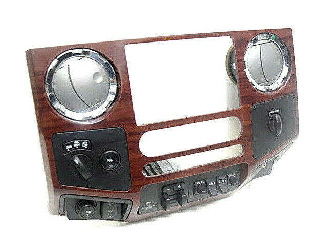 08 09 10 Ford F250 F350 King Ranch Super Duty Radio Dash Control Bezel Woodgrain