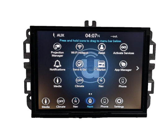 2017-2020 Ram  Jeep Cherokee  4C UAQ 8.4" Navigation Screen Radio Carplay W/Code