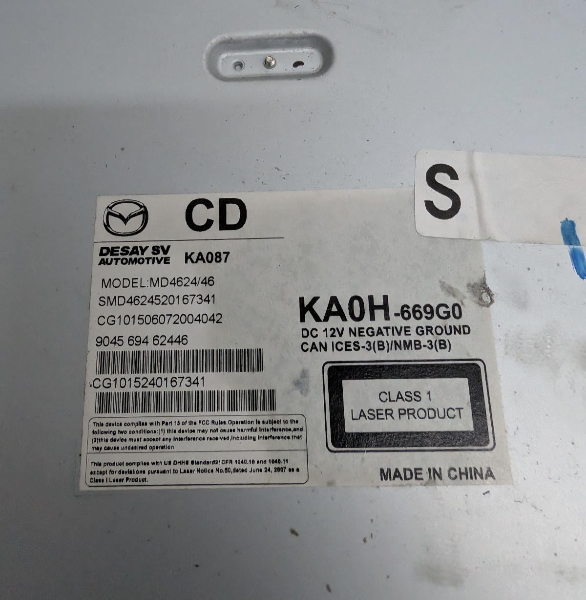 2015-2018 Mazda CX-5 Navigation Radio Display Screen CD Player Assembly (OEM)