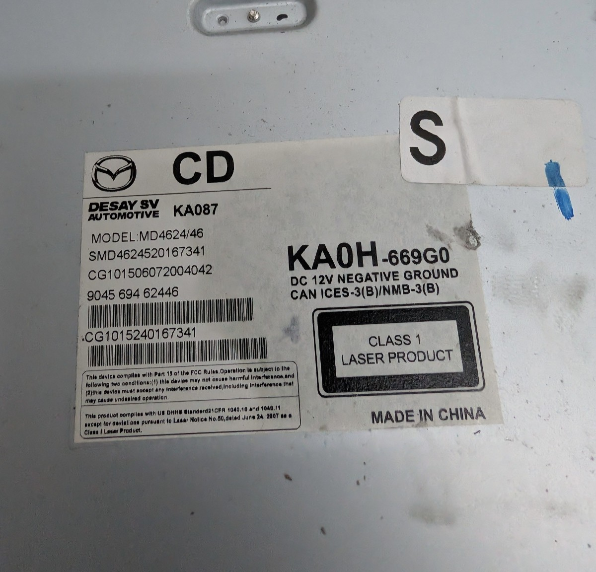 2015-2018 Mazda CX-5 Navigation Radio Display Screen CD Player Assembly (OEM)