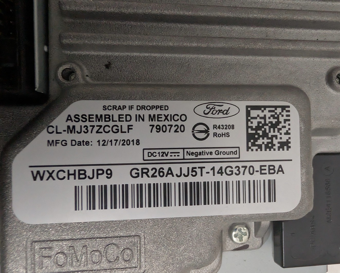 16 17 18 19 Ford Escape Sync 3 APIM Display Screen Radio Module JJ5T-14G370-EBA