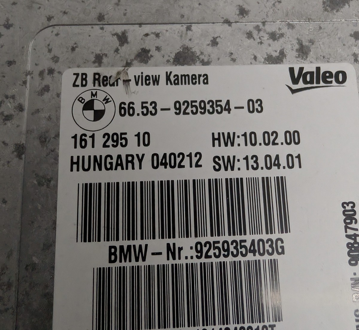 2011-2017 BMW F10 F30 F25 F01 Backup Rear View Camera Control Module OEM 9259354