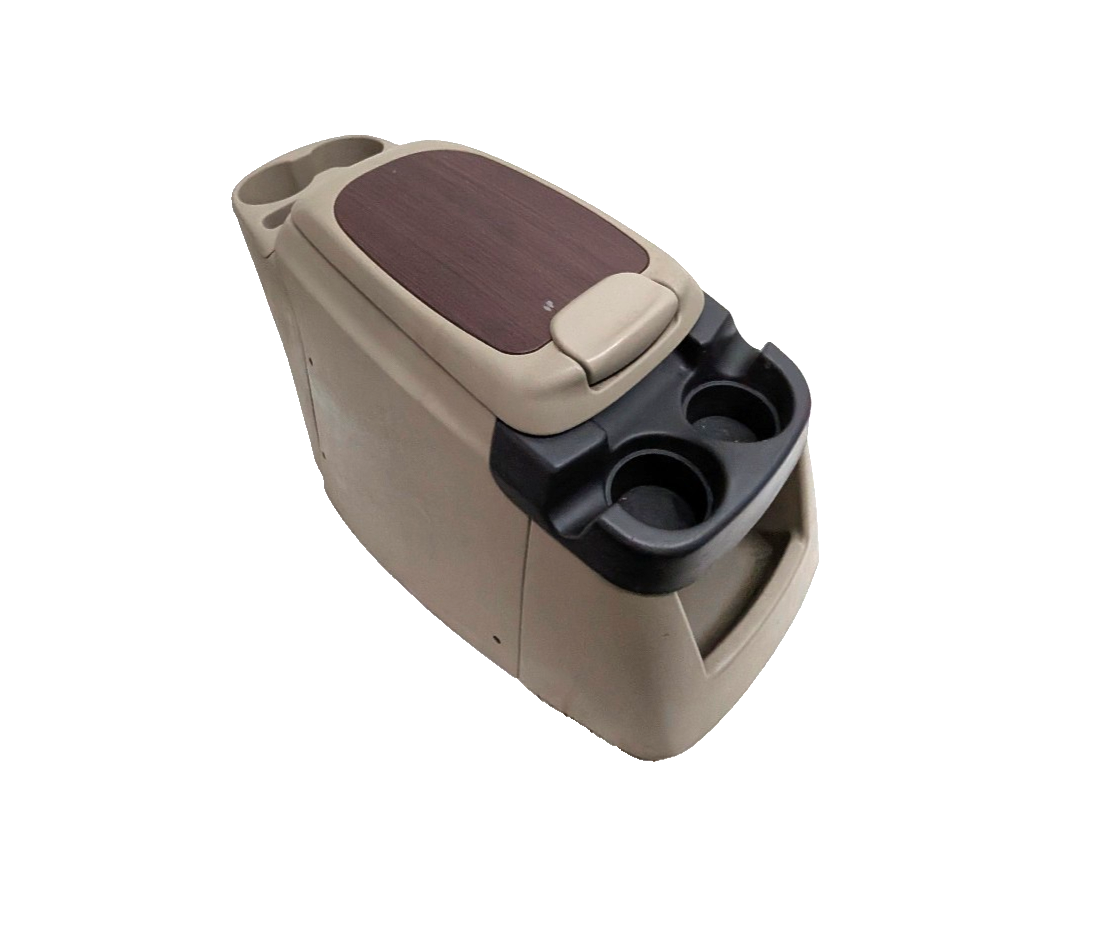 00-05 Ford Excursion F250 F350 Center Console Woodgrain Tan Cup Holder Bezel OEM