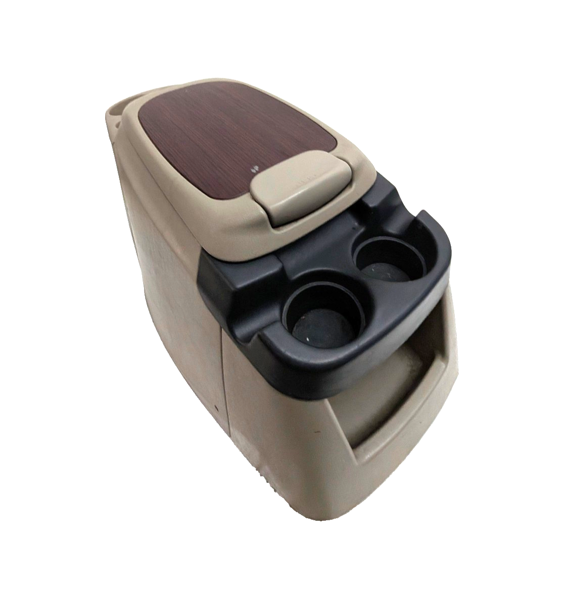 00-05 Ford Excursion F250 F350 Center Console Woodgrain Tan Cup Holder Bezel OEM