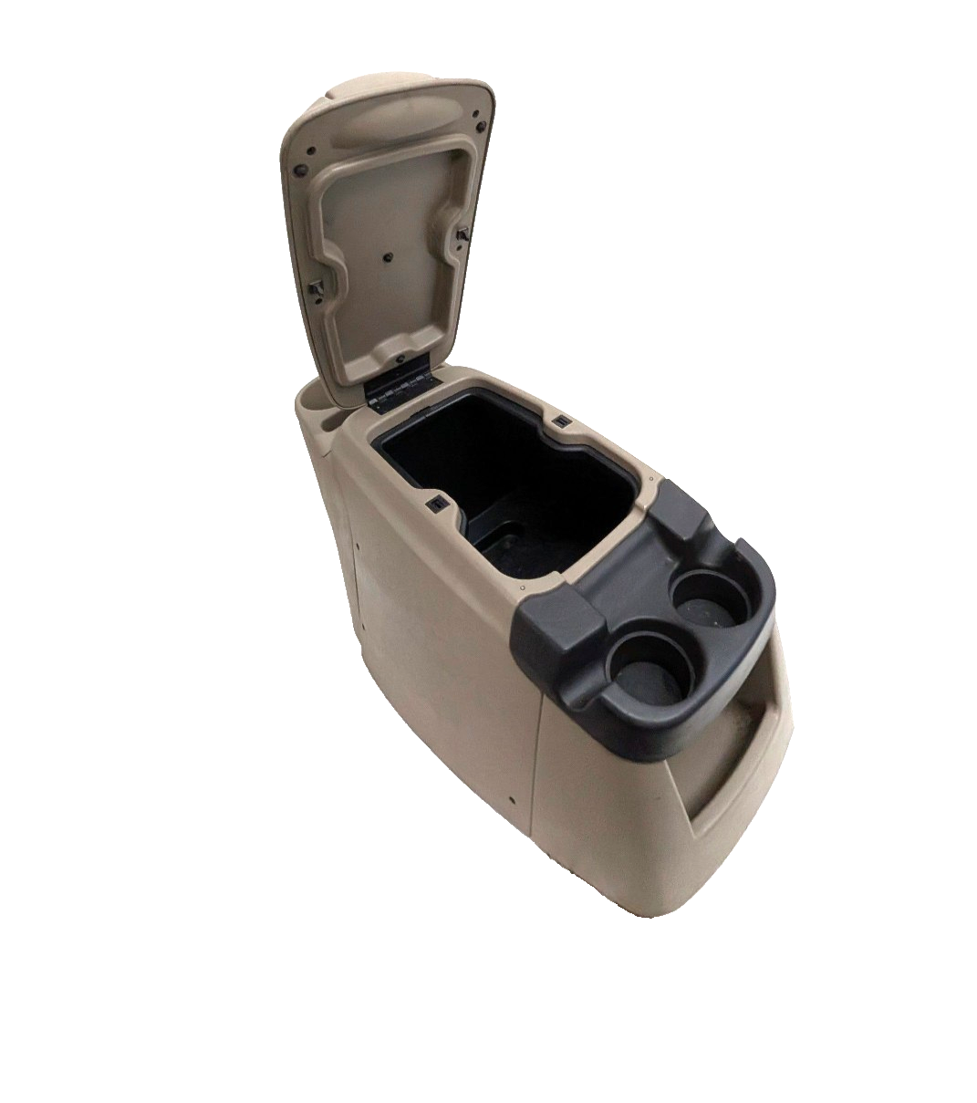 00-05 Ford Excursion F250 F350 Center Console Woodgrain Tan Cup Holder Bezel OEM