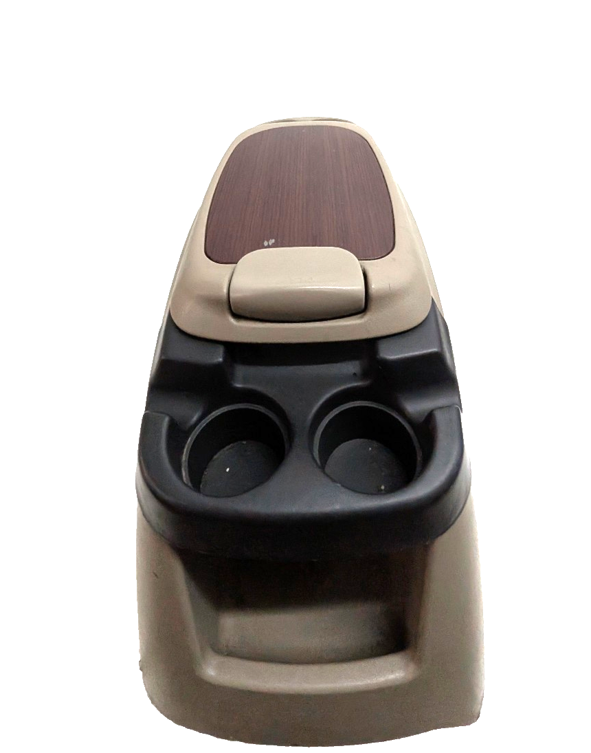 00-05 Ford Excursion F250 F350 Center Console Woodgrain Tan Cup Holder Bezel OEM