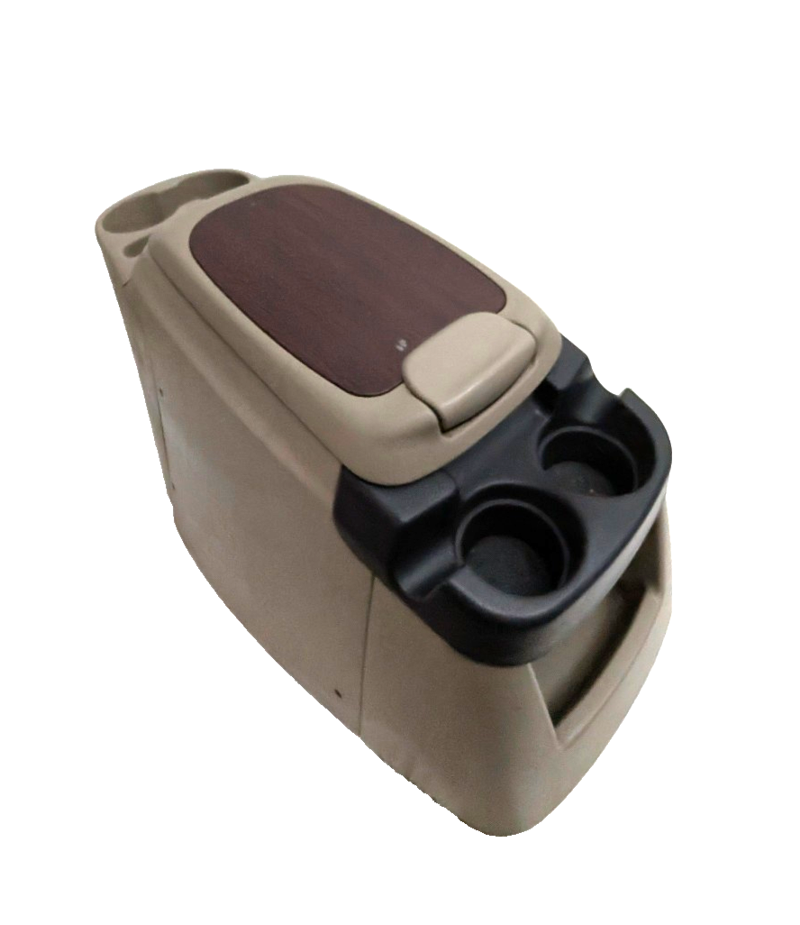 00-05 Ford Excursion F250 F350 Center Console Woodgrain Tan Cup Holder Bezel OEM