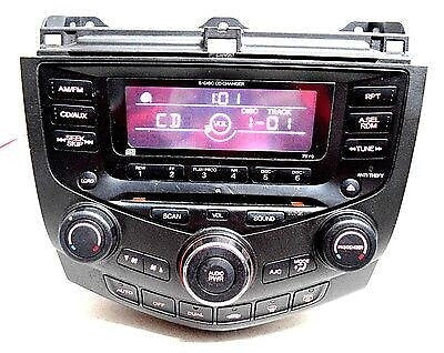 03 04 05 06 07 HONDA ACCORD RADIO 6 DISC CD PLAYER DUAL CLIMATE WITH CODE