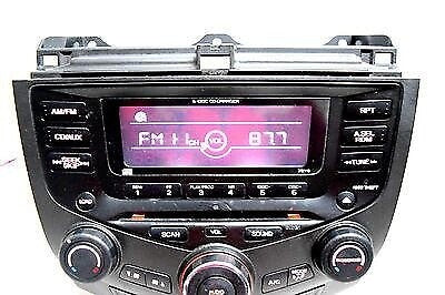 03 04 05 06 07 HONDA ACCORD RADIO 6 DISC CD PLAYER DUAL CLIMATE WITH CODE