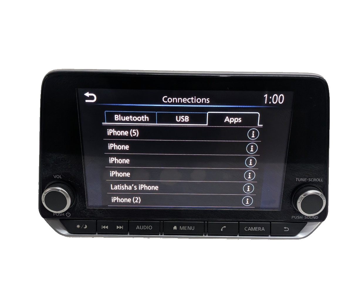 2019-2022 Nissan Altima Radio Head Unit Apple CarPlay  Android Auto  2591A-6LW0A